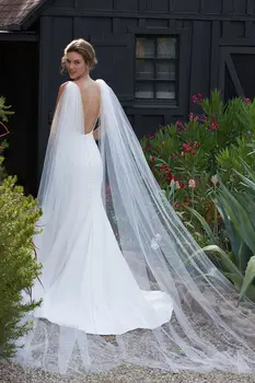 YouLaPan G52 Gelin Kanatları Peçe 2 adet Seksi Halter Pelerin Peçe Düğün Pelerin düğün elbisesi Bolero Artı Boyutu Kaplı Parti Kadın