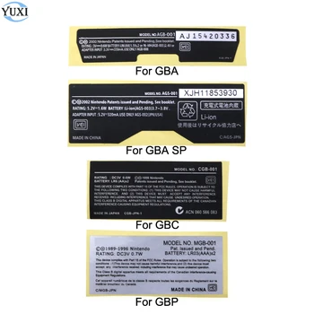 YuXi Gameboy Etiket Etiket GBA SP İçin GBC GBP Konsol Konut Kabuk Arka Etiket