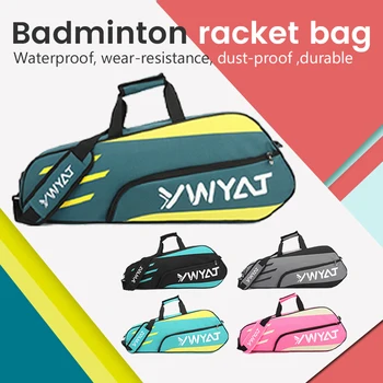 YWYAT Badminton Çantası Su Geçirmez Tek Omuz Tenis Raketi spor çantaları Tutabilir 3 Raketleri Çantası Erkekler Kadınlar İçin