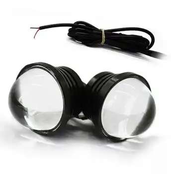 Yüksek Kalite 2 ADET Kartal Göz Lambası LED DRL Sis Gündüz Koşu Araba İşık Kuyruk İşık Yedekleme 12V Yüksek Parlaklık 4014 SMD Lamba LED