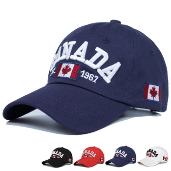 yüksek kaliteli Pamuk Gorras Kanada beyzbol şapkası Kanada Bayrağı Şapka Snapback Ayarlanabilir Erkek beyzbol şapkası s Marka Snapback Şapka