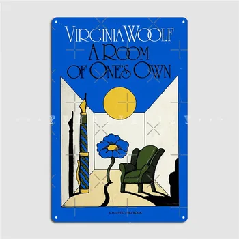 Yüksek Çözünürlüklü Bir Oda Kendi Virginia Woolf Vintage Kitap Kapağı Metal Plak Posteri ev duvar dekoru Tabela Posterler