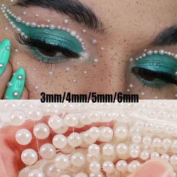 Yüz Geçici Dövme 3D İnci Yüz Mücevherleri Göz Farı Çıkartmalar Kendinden Yapışkanlı Yüz Vücut Kaş elmas tırnak süsü Çıkartmalar Dekorasyon