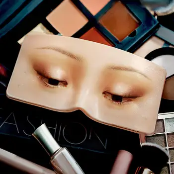 Yüz Gözler Makyaj Manken Silikon Yanlış Kozmetikçi Makyaj Uygulama Eğitimi Yüz Boyama Makyaj Uygulama Kurulu N6O5
