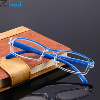 Zilead Ultralight Tam Çerçeve Şeffaf Eğilir okuma gözlüğü Kadın ve Erkek Reçine HD Presbiyopik Gözlük + 1.0 ila + 4.0 Unisex Okuma Gözlüğü