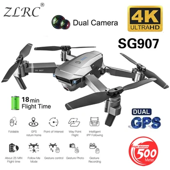 ZLRC SG907 RC GPS Drone ile 5G WiFi 90 ° Elektrikli Ayar 4K Kamera Beni Takip Quadcopter Katlanabilir Quadcopter VS S167 E520S