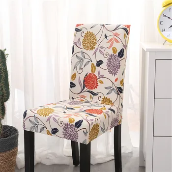Çiçek sandalye kılıfı Anti-kirli Evrensel Boyutu Mutfak Yemek Sandalyesi Slipcovers Ev Mobilya Koruma Çantası