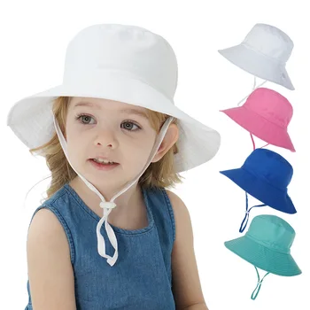 Çocuk Yaz Güneş Açık Şapka UV Koruma Erkek Kız Plaj Balıkçılık Kova Şapka