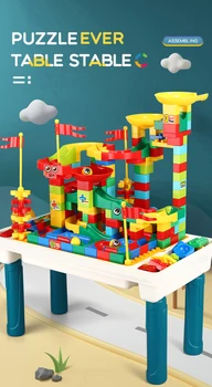Çok fonksiyonlu masa zemin oyuncak yapı masa seti mermer eğitim masası DIY çocuk oyuncakları