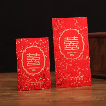 Ücretsiz Kargo! 30 adet Romantik Düğün En Iyi Dileklerimle Kırmızı Zarf Yaratıcı Çiçek Çift Mutluluk Aşk Günü Kırmızı Cep