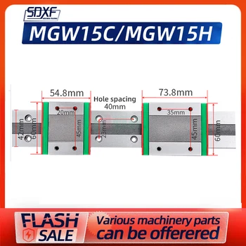 Üretici orijinal satış mikro özel lineer kılavuz kaymak rulman bloğu MGW15C / MGW15H
