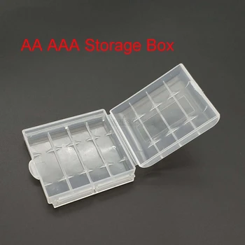 Şeffaf Plastik Kasa Tutucu saklama kutusu Kapak İçin 10440 14500 AA AAA Pil kutu konteyner Çanta Case Organizatör Kutusu Kasa