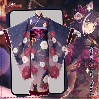 【Satıldı】UWOWO Oyunu Prenses Bağlan! Re: Dalış Kyaru Yeni Yıl Ver. Cosplay Kostüm Sevimli Kimono Elbise