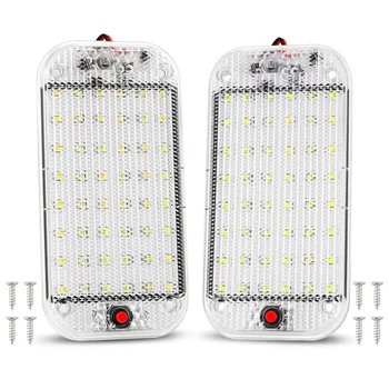 1 adet LED İç panel aydınlatma 48 LED Evrensel Araba Okuma Lambası Yüksek Parlaklık Kabin Van Kamyon Kamyon Camper Tekne ışıklar şerit