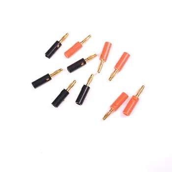 10 Adet 4mm Muz Tabağı Fişler Altın Ses Hoparlör Vidalı Konnektörler 2 Renk 1.54